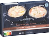 Promo 2 cassolettes aux noix de Saint-Jacques, sauce au Chardonnay à 6,50 € dans le catalogue Picard à Cars