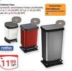 Treteimer Paso im Angebot bei GLOBUS in Nettetal Treteimer Paso Angebote von rotho bei GLOBUS Nettetal für 0,59 €