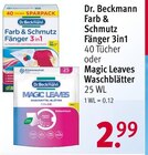 Farb & Schmutz Fänger 3in1 oder Magic Leaves Waschblätter im Rossmann Prospekt Farb & Schmutz Fänger 3in1 oder Magic Leaves Waschblätter von Dr. Beckmann im aktuellen Rossmann Prospekt für 2,99 €