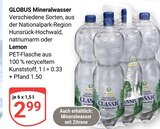 Mineralwasser im Angebot bei GLOBUS in Gera Mineralwasser Angebote von GLOBUS bei GLOBUS Gera für 2,99 €