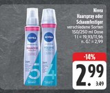 Haarspray Diamond Volume Angebote von Nivea bei EDEKA Erlangen für 2,99 €