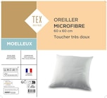 Oreiller microfibre moelleux - TEX HOME en promo chez Carrefour Bordeaux à 7,49 €