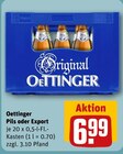 Pils oder Export Angebote von Oettinger bei REWE Rathenow für 6,99 €