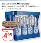 Mineralwasser im Angebot bei GLOBUS in Leipzig Mineralwasser Angebote von Bad Liebenwerda bei GLOBUS Leipzig für 4,99 €