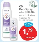 Deo-Spray von CD für 1,79 € bei budni im Angebot Deo-Spray von CD im aktuellen budni Prospekt