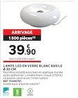 Lampe LED en verre blanc Basile Ø 30 cm - EGLO - LEROY MERLIN à Rezé Lampe LED en verre blanc Basile Ø 30 cm - EGLO en promo chez LEROY MERLIN Rezé à 39,90 €