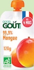 Gourde de fruits mangue bio dès 4 mois - GOOD GOÛT dans le catalogue Intermarché Express