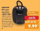 BT-Lautsprecher »BTV-130« im Angebot bei Kaufland in Heilbronn BT-Lautsprecher »BTV-130« Angebote von DENVER bei Kaufland Heilbronn für 9,99 €