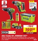 Akku-Combo-Kit R18DDSDS-125T Angebote von Ryobi bei toom Baumarkt Bottrop für 199,99 €
