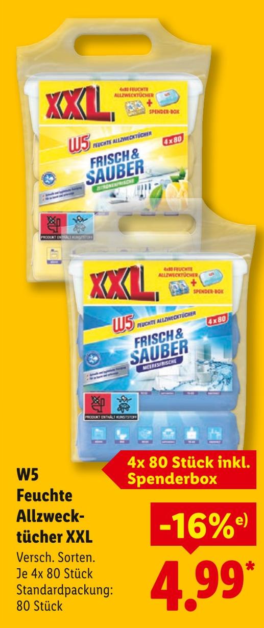 Feuchte Allzwecktücher XXL Frisch & Sauber Meeresfrisch