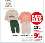 Ensemble 2 pieces bebe - U tout petits dans le catalogue Hyper U