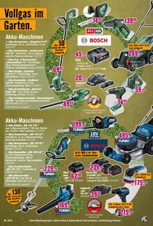 Elektrorasenmäher im Hornbach Prospekt "Sport? Du schleppst lieber Pflanzringe." mit 33 Seiten (München)