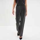 Pantalon flare fils métallisés gris argent femme en promo chez La Halle Pantalon flare fils métallisés gris argent femme dans le catalogue La Halle