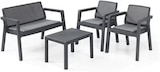 Salon de jardin 4 places effet rotin gris avec table basse fauteuils empilables - Brico Dépôt à Pau Salon de jardin 4 places effet rotin gris avec table basse fauteuils empilables en promo chez Brico Dépôt Pau à 99,00 €