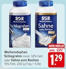 Schlagrahm oder Sahne zum Kochen bei EDEKA im Edingen-Neckarhausen Prospekt für 1,29 €