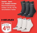 Quarter-Socken Angebote von HEAD bei GLOBUS Braunschweig für 4,99 €