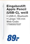 Eingabestift Apple Pencil (USB-C), weiß Angebote von Apple bei expert Wolfenbüttel für 89,00 €