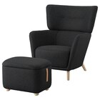 Aktuelles Ohrensessel mit Hocker Gunnared schwarz/grau Gunnared schwarz/grau Angebot bei IKEA in Göttingen ab 349,00 €