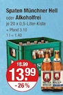 Münchner Hell im Angebot bei V-Markt in Regensburg Münchner Hell Angebote von Spaten bei V-Markt Regensburg für 13,99 €
