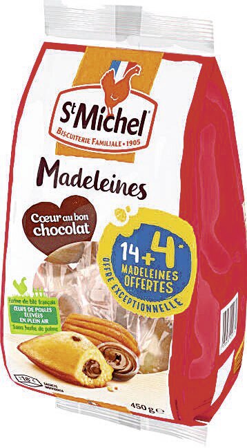 Madeleines Coeur au bon chocolat