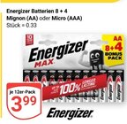 Mignon (AA) im Angebot bei GLOBUS in Bad Kreuznach Mignon (AA) Angebote von Energizer bei GLOBUS Bad Kreuznach für 3,99 €