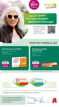 Aktueller mea - meine apotheke Prospekt "Unsere Juli-Angebote" Seite 1 von 4 Seiten