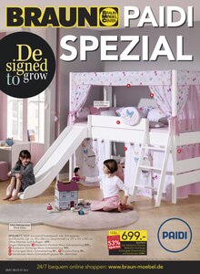 BRAUN Möbel-Center Prospekt Paidi Spezial mit 12 Seiten