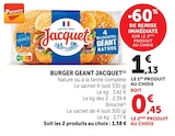 Burger géant - JACQUET en promo chez U Express Burger géant - JACQUET dans le catalogue U Express
