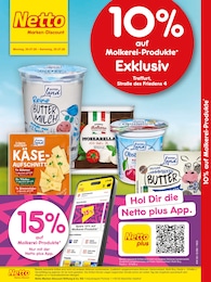 Netto Marken-Discount Prospekt "10% auf Molkerei-Produkte", 2 Seiten, 20.07.2026 - 20.07.2026 Aktueller Netto Marken-Discount Prospekt, "10% auf Molkerei-Produkte", mit Angeboten der Woche, gültig von 20.07.2026 bis 20.07.2026