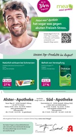 mea - meine apotheke Apotheken Prospekt der aktuellen Woche mit 4 Seiten, gültig von 01.08.2026 bis 31.08.2026, in Kattendorf und Umgebung Aktueller mea - meine apotheke Apotheken Prospekt in Kattendorf und Umgebung, "Unsere August-Angebote" mit 4 Seiten, 01.08.2026 - 31.08.2026