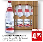 Mineralwasser im Angebot bei E center in Stuttgart Mineralwasser Angebote von Krumbach bei E center Stuttgart für 4,99 €