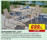 Aktuelles Gartenmöbel-Set Luna Angebot bei toom Baumarkt in Bottrop ab 699,00 €