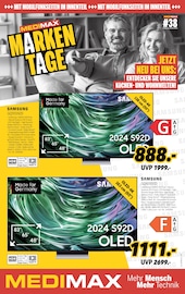 Fernseher im MEDIMAX Prospekt in Staßfurt Aktueller MEDIMAX Prospekt mit Fernseher, "MARKENTAGE!", Seite 1