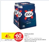 Bière blonde - 1664 - Intermarché à Montluçon Bière blonde - 1664 en promo chez Intermarché Montluçon à 1,91 €
