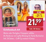 Echtfotobuch A4 im Angebot bei ALDI Nord in Nordhausen Echtfotobuch A4 Angebote bei ALDI Nord Nordhausen für 21,99 €