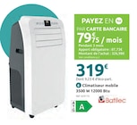 Mr.Bricolage Craponne - Promo Climatiseur mobile 3500 W 12000 Btu Promo Climatiseur mobile 3500 W 12000 Btu à 319,00 € dans le catalogue Mr.Bricolage à Craponne