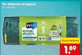 Öko Müllbeutel mit Zugband Angebote von Priva bei Netto Marken-Discount Rosenheim für 1,89 €