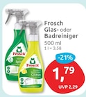Glasreiniger von Frosch für 1,79 € bei budni im Angebot Glasreiniger von Frosch im aktuellen budni Prospekt