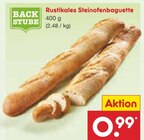 Rustikales Steinofenbaguette im Netto Marken-Discount Prospekt Rustikales Steinofenbaguette von Backstube im aktuellen Netto Marken-Discount Prospekt für 0,99 €