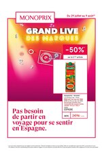 Catalogue Monoprix à Paris, avec 32 pages Prospectus Monoprix à Paris, "Le grand live des marques", 32 pages, 29/07/2020 - 09/08/2020