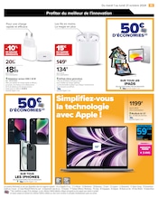 Promos Macbook Air dans le catalogue "FAITES ENTRER LA NOUVEAUTÉ À LA MAISON !" de Carrefour à la page 17