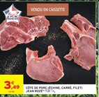 Promo Côte de porc (Échine, Carré, Filet) à 3,49 € dans le catalogue Intermarché Express à Crosne