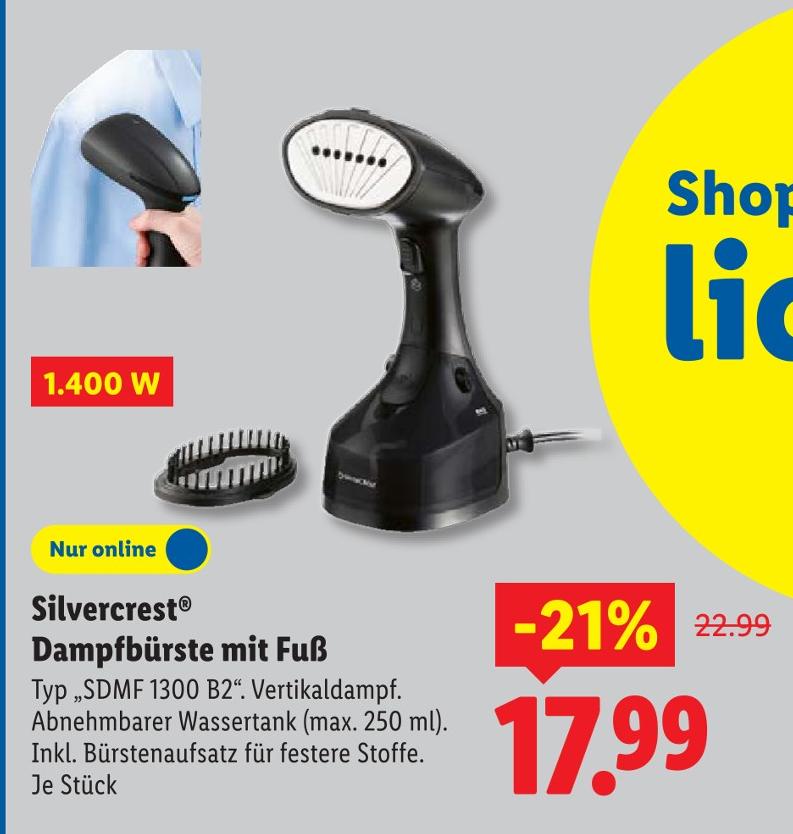 Dampfbürste mit Fuß