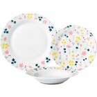 Service vaisselle 18 pièces en porcelaine - CARREFOUR HOME en promo chez Carrefour Rosny-sous-Bois à 19,99 €