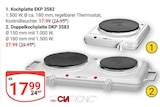 Kochplatte EKP 3582 im Angebot bei GLOBUS in Braunschweig Kochplatte EKP 3582 Angebote von Clatronic bei GLOBUS Braunschweig für 17,99 €