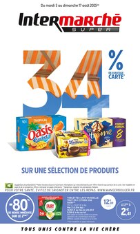 Prospectus Intermarché de la semaine "34% EN AVANTAGE CARTE SUR UNE SÉLECTION DE PRODUITS" avec 1 pages, valide du 05/08/2025 au 17/08/2025 pour Pocé-sur-Cissé et alentours