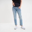 Jeans grossesse slim 7/8ème avec bandeau denim double stone femme maternité dans le catalogue La Halle