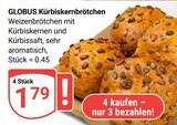 Aktuelle Wecker Angebote bei GLOBUS in Krefeld Aktuelles Kürbiskernbrötchen Angebot bei GLOBUS in Krefeld ab 0,45 €