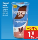 Latte von Nescafe für 1,11 € bei Netto Marken-Discount im Angebot Latte von Nescafe im aktuellen Netto Marken-Discount Prospekt