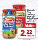 Echte Landbockwurst oder Kleine Wiener im Angebot bei Markant Nordwest in Lippstadt Echte Landbockwurst oder Kleine Wiener Angebote von Böklunder bei Markant Nordwest Lippstadt für 2,22 €